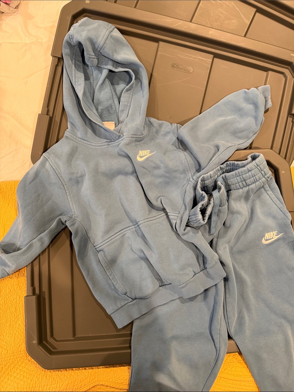 Nike Light Blue Kids Hoodie & Joggers Set with White Swoosh